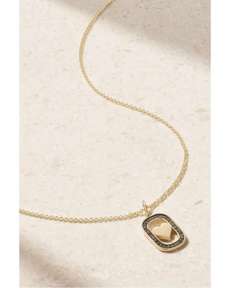 Sydney Evan Heart Open Icon Kette aus 14 Karat Gold