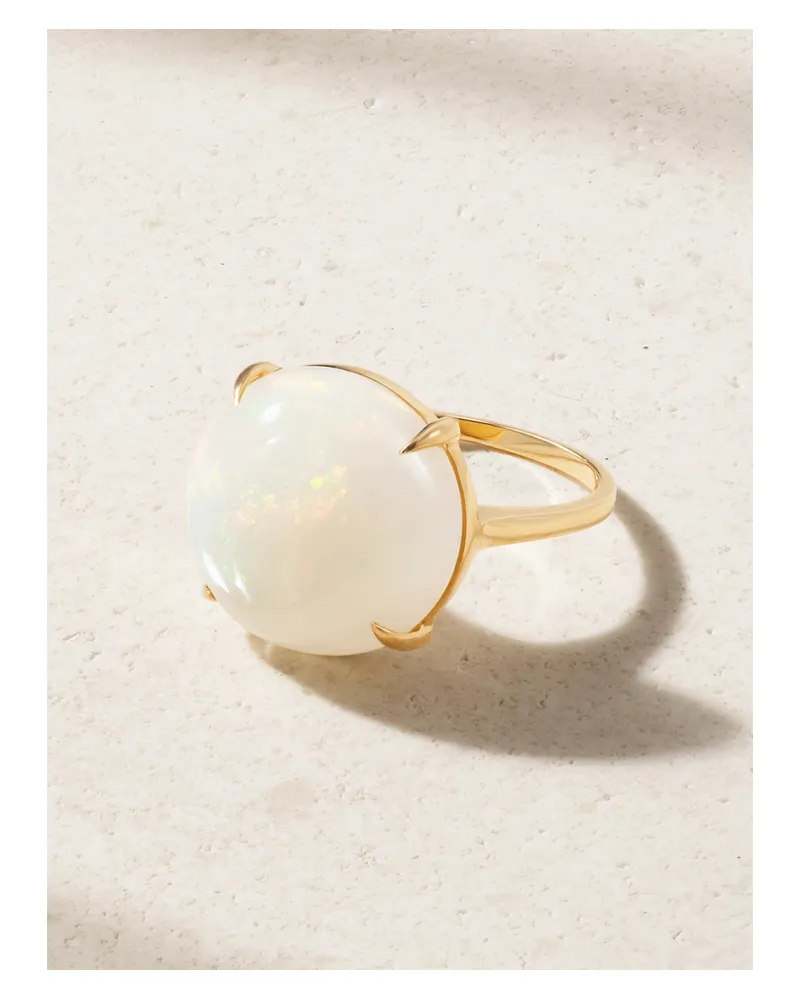 JIA JIA Jumbo Gold Opal Ring - White White