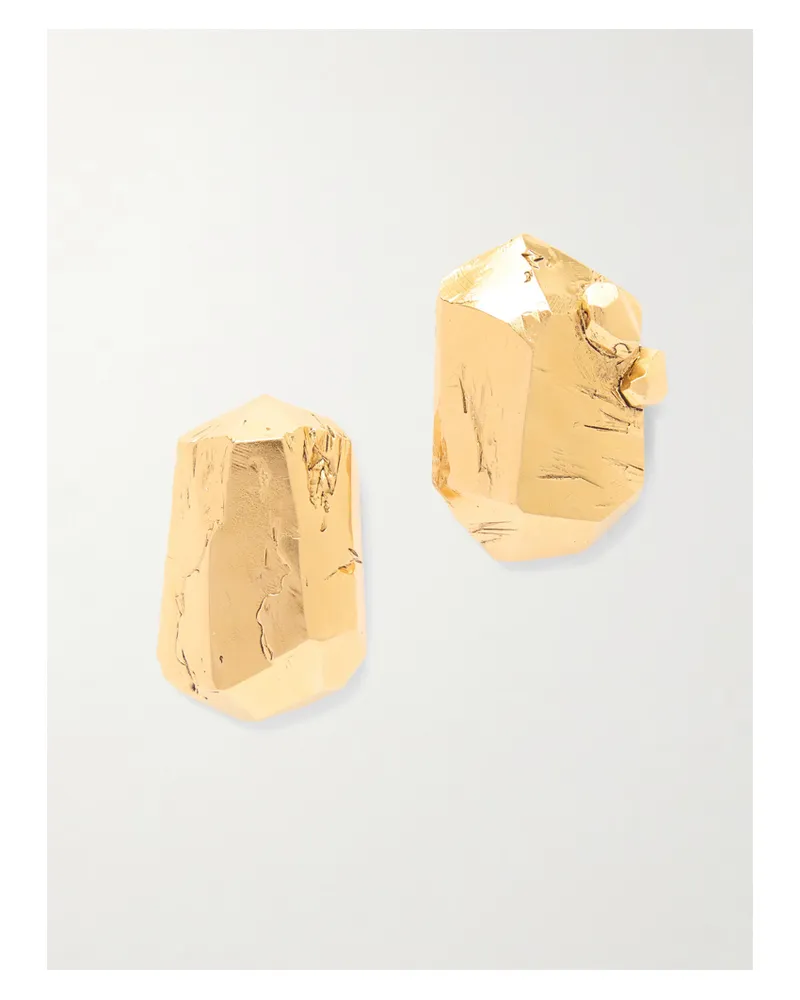 Saint Laurent Goldfarbene Ohrringe Gold