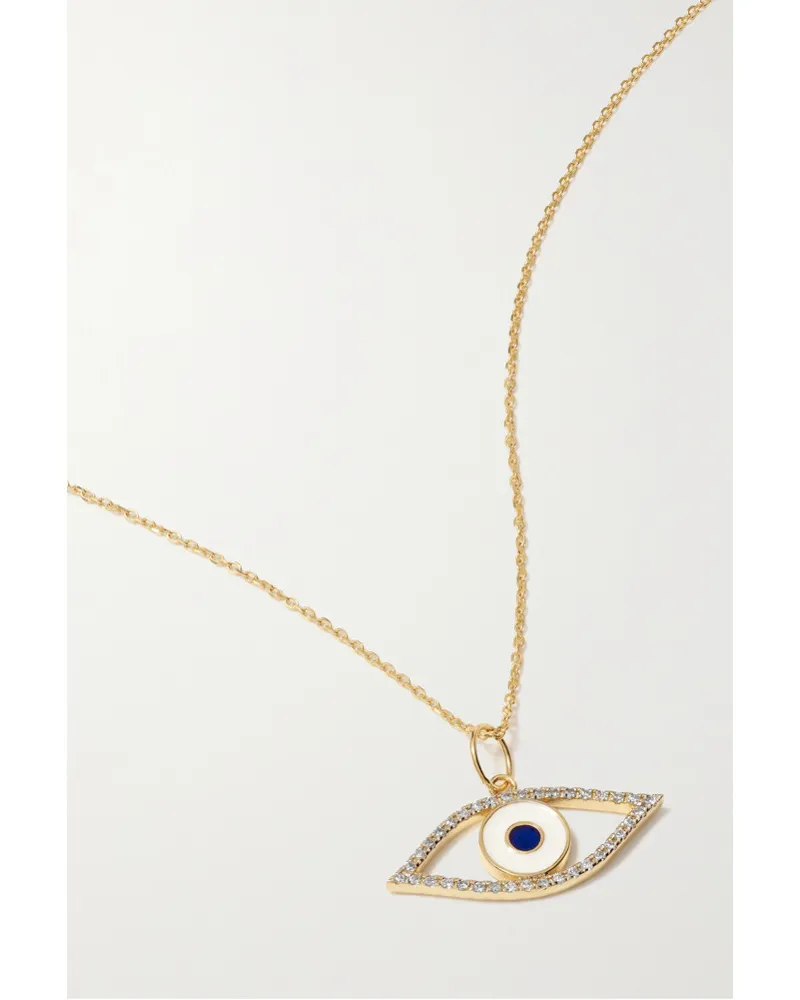 MATEO Eye Of Protection Kette aus 14 Karat Gold