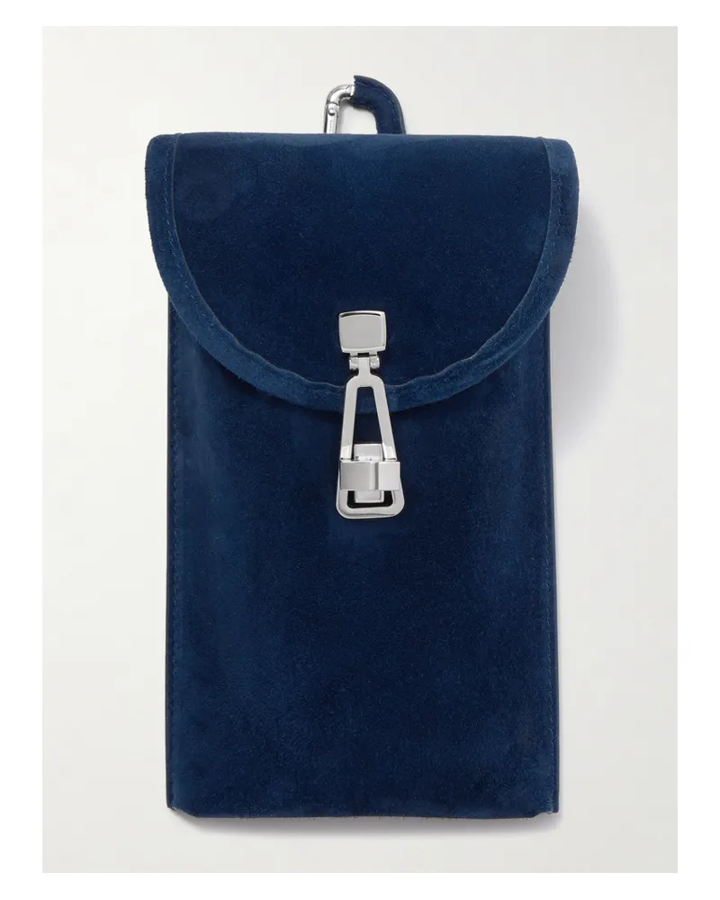 Gabriela Hearst Sonnenbrillenbeutel Aus Veloursleder - Blau Blau