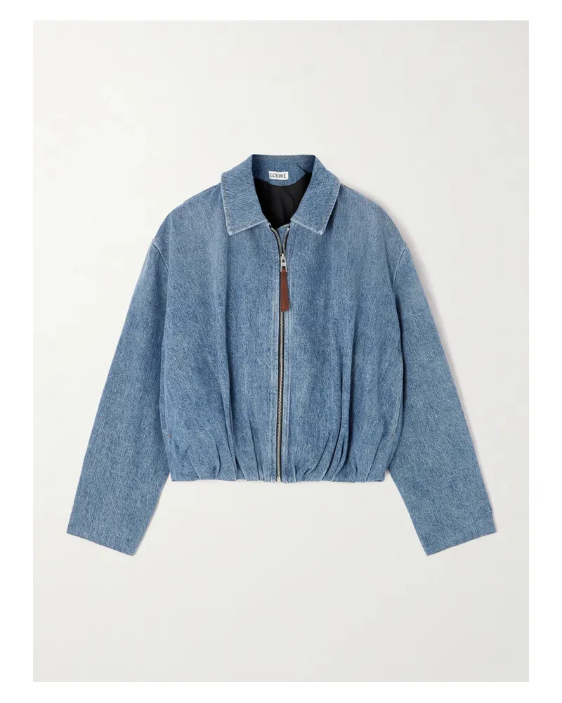 Loewe Draped Denim Jacket - Blue Blue