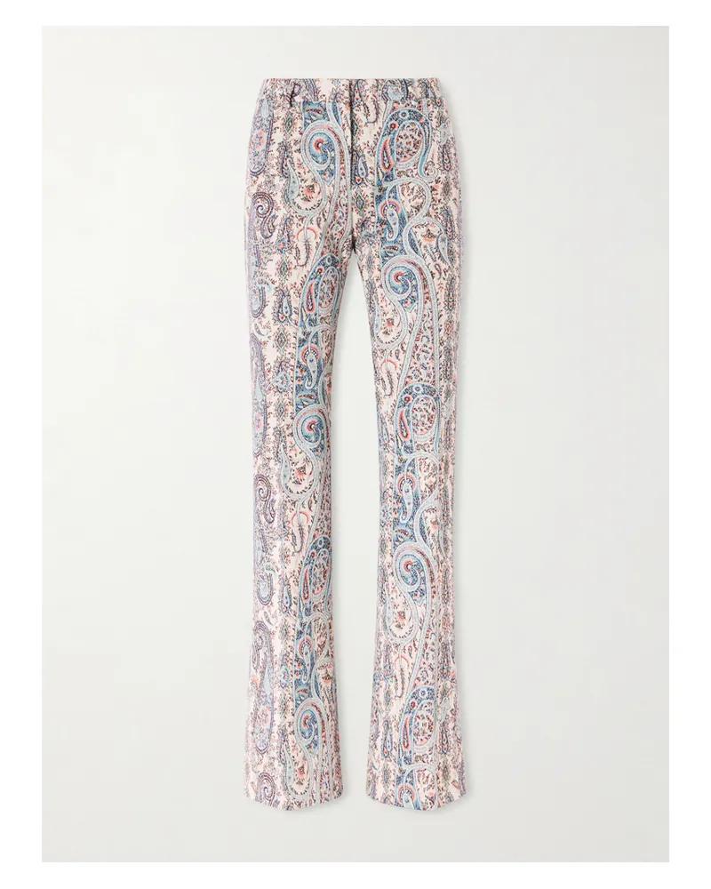 Etro Schlaghose Aus Jacquard Aus Einer Baumwollmischung Mit Paisley-muster - Blau Blau
