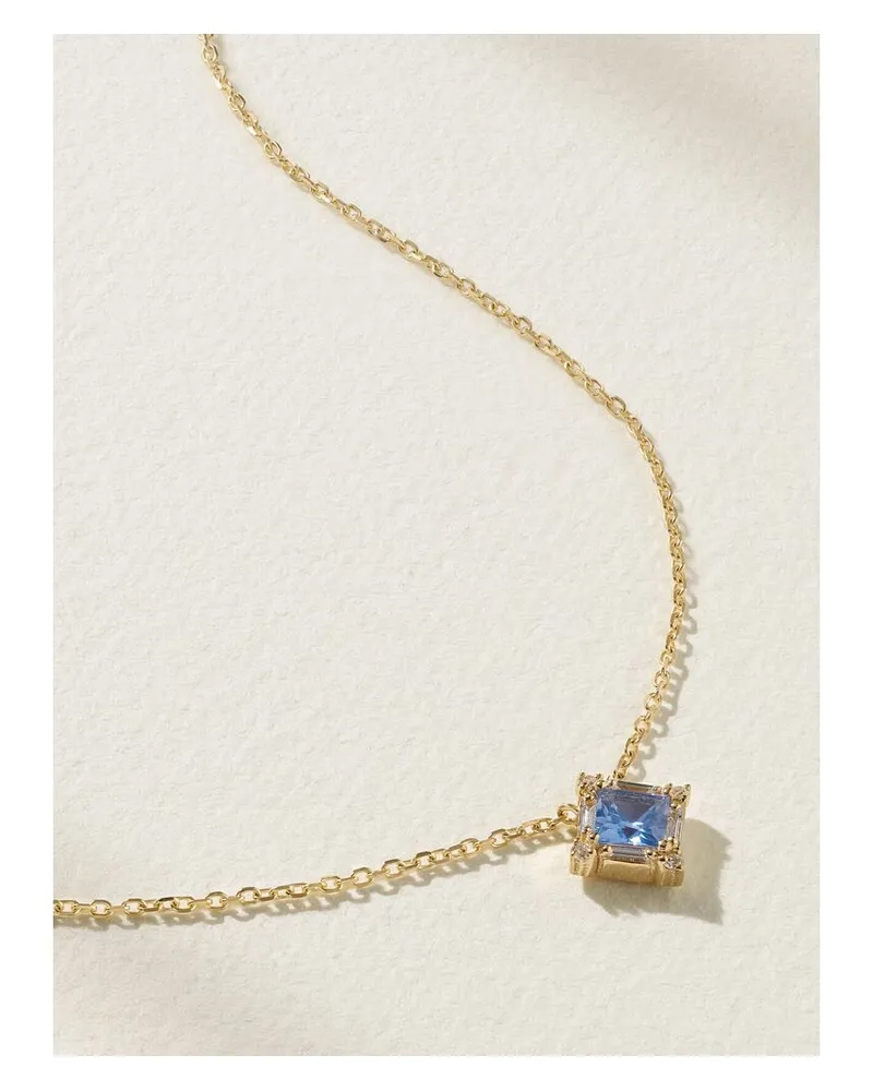 Suzanne Kalan Princess Midi Kette Aus 18 Karat Gold Mit Saphir Und Diamanten Gold
