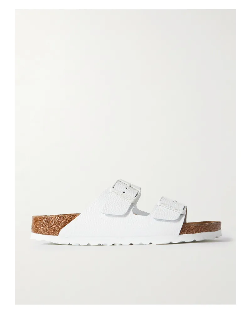Birkenstock Arizona Textured-leather Sandals - White White