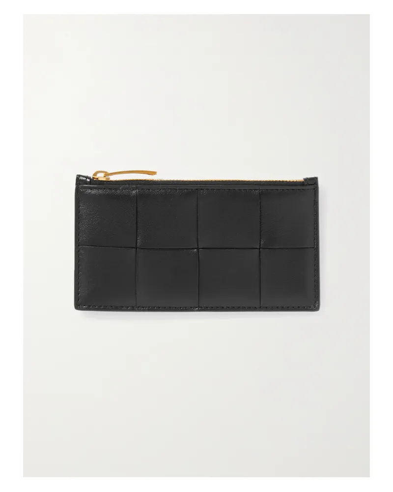 Bottega Veneta Cassette Kartenetui Aus Intrecciato-leder - Schwarz Schwarz
