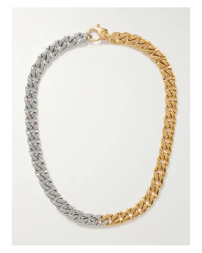 Martha Calvo Libre Vergoldete Kette Mit Rhodiumauflage Gold