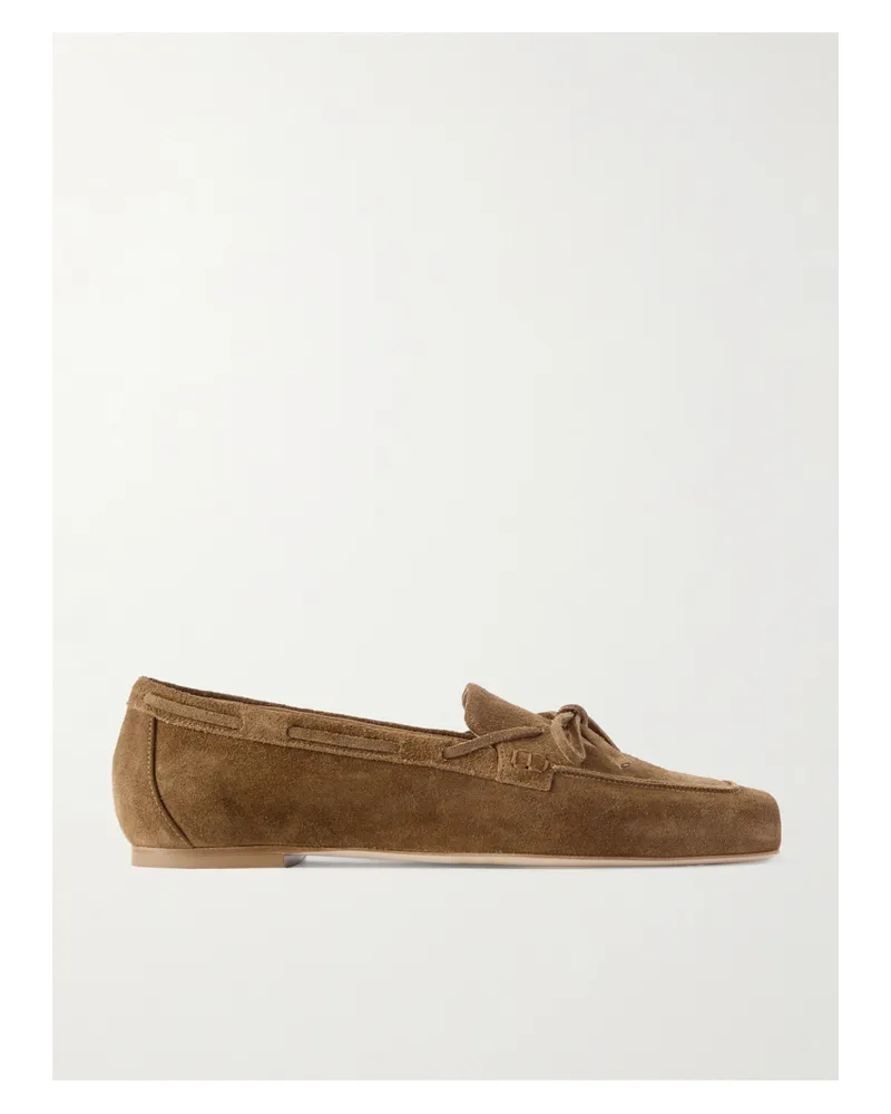 aeyde Jasper Suede Loafers - Brown Brown