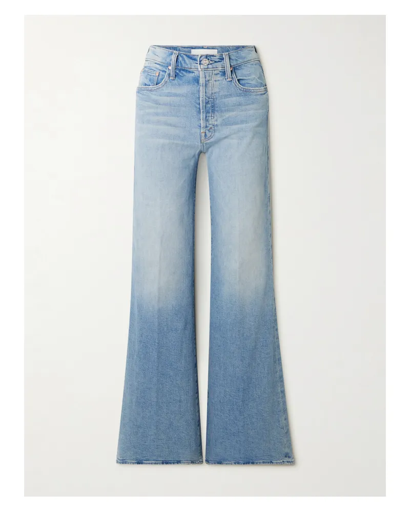 Mother The Tomcat Roller Sneak Hoch Sitzende Jeans Mit Weitem Bein - Blau Blau