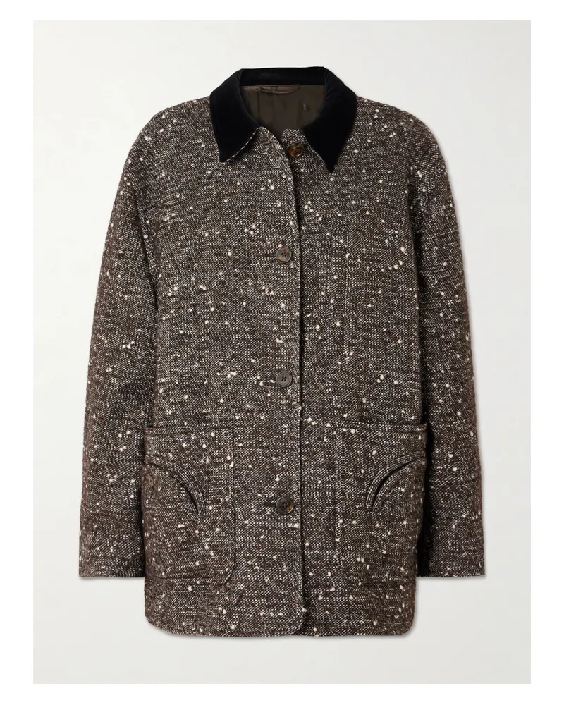 Blazé Milano Clelia Jacke Aus Bouclé Mit - Braun Braun