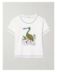 BODE Heron T-shirt aus Baumwoll-jersey Weiß