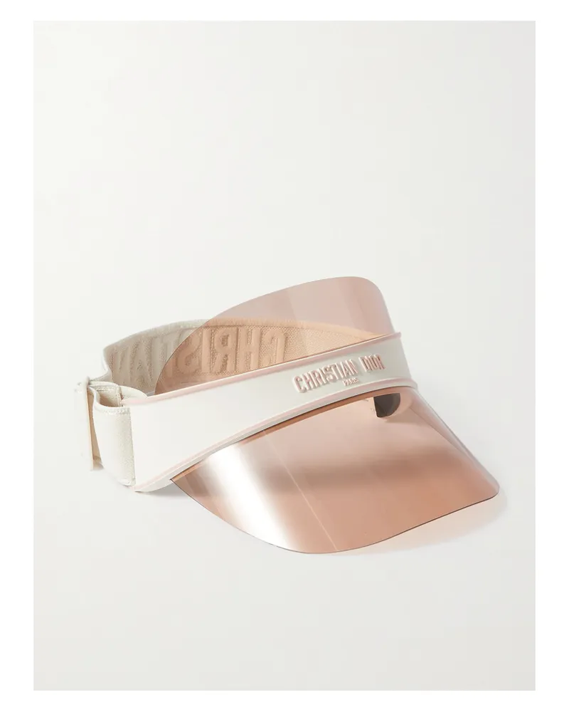 Dior Diorclub V1u Perspex And Cotton-blend Jacquard Visor - Purple Purple