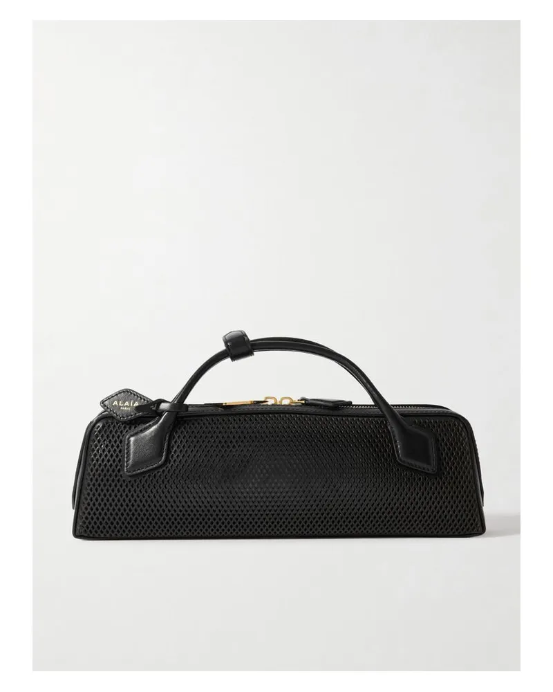 Alaïa Teckel Tote Aus Lasergeschnittenem Leder - Schwarz Schwarz