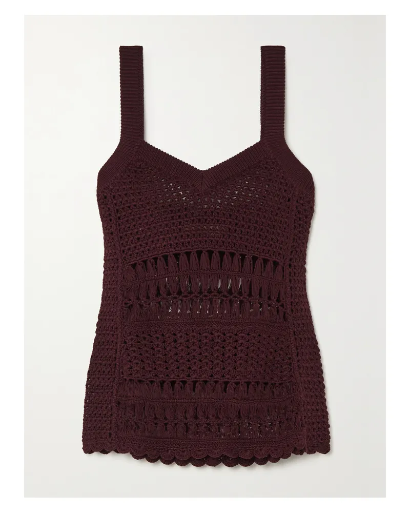 Wales Bonner Djembe Tanktop Aus Gehäkelter Baumwolle - Lila Lila