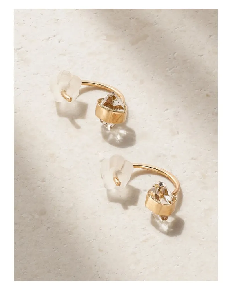 Melissa Joy Manning Ohrringe Aus Recyceltem 14 Karat Gold Mit Herkimer-diamanten Gold