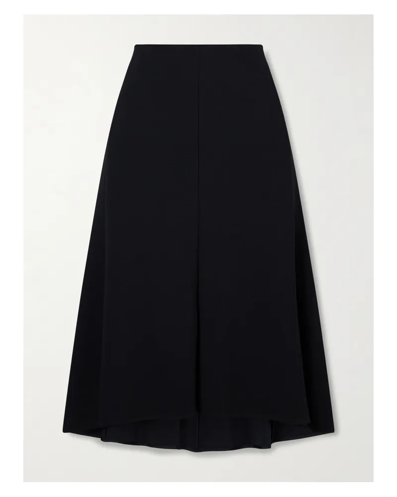 Jil Sander Crepe Midi Skirt - Black Black