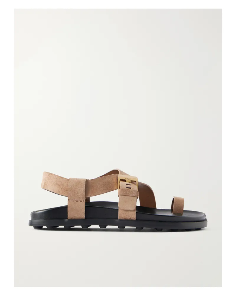 TOD'S Suede Sandals - Brown Brown
