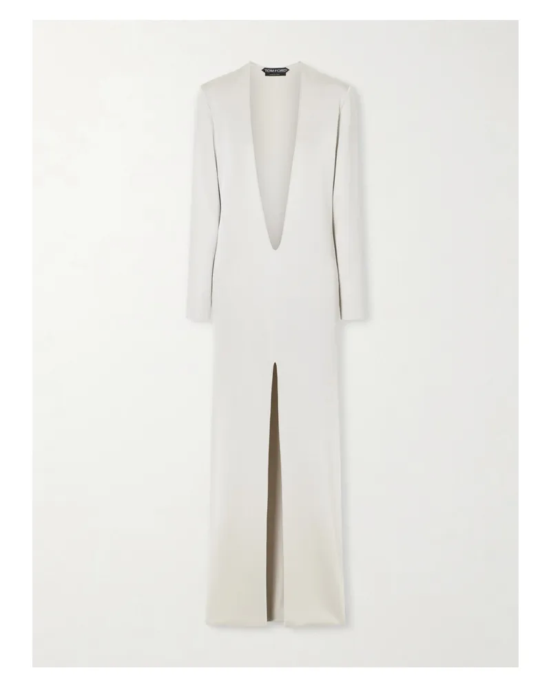 Tom Ford Liquid Knitted Gown - Gray Gray