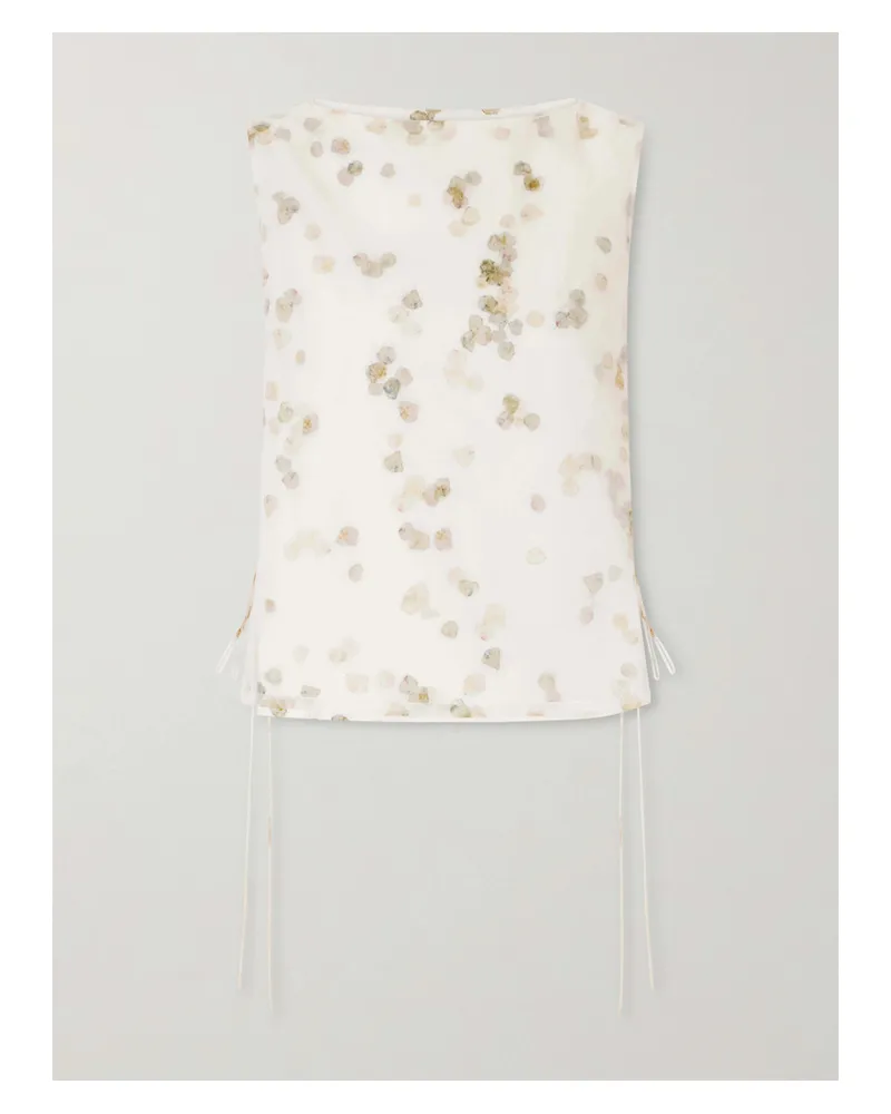 Altuzarra Siggi Printed Cotton-blend Blouse - Neutrals Neutrals