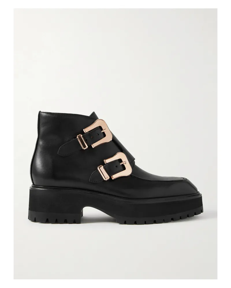Gabriela Hearst Apollo Stiefel Aus Leder Mit Schnalle - Schwarz Schwarz