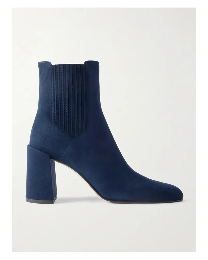 Gabriela Hearst Luke Ankle Boots Aus Veloursleder - Blau Blau