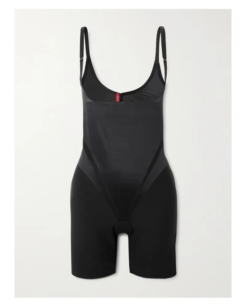 Spanx Spanxsupersculpt™ Transform Open-bust Mid-thigh Stretch Bodysuit - Black Black