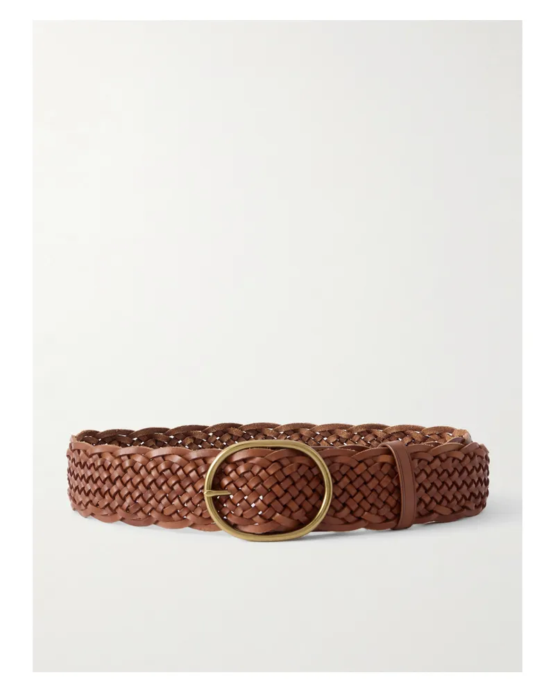 Dragon Diffusion Woven Leather Belt - Brown Brown