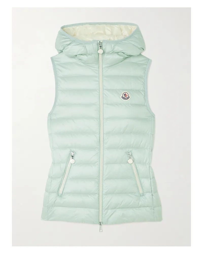 Moncler Glygosse Hooded Quilted Shell Down Vest - Green Green