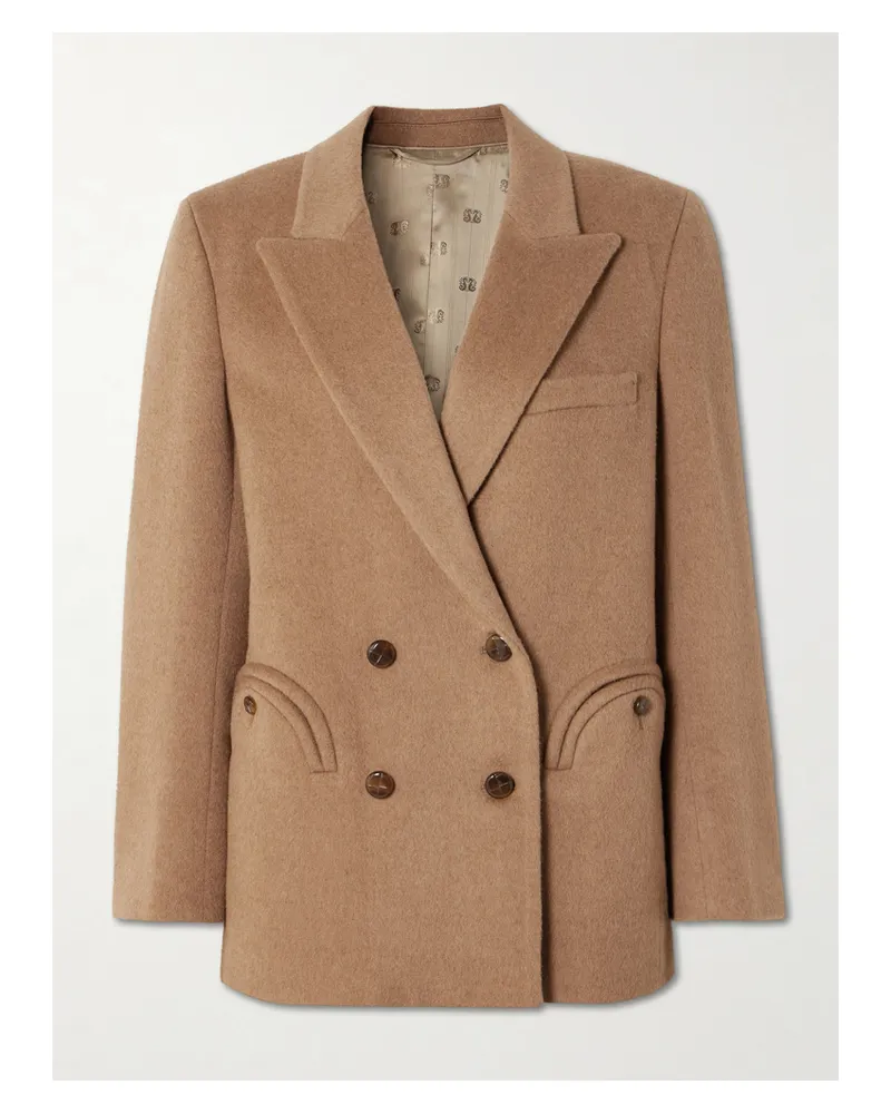 Blazé Milano Everynight Doppelreihiger Blazer Aus Kamelhaar - Braun Braun