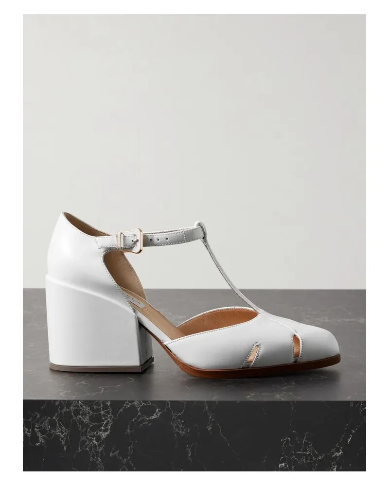 Gabriela Hearst Evita Pumps Aus Glanzleder - Weiß Weiß