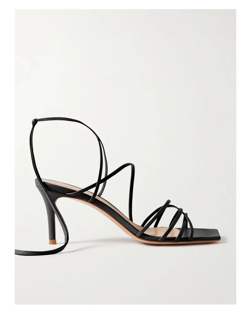 Gianvito Rossi 85 Sandalen Aus Leder - Schwarz Schwarz