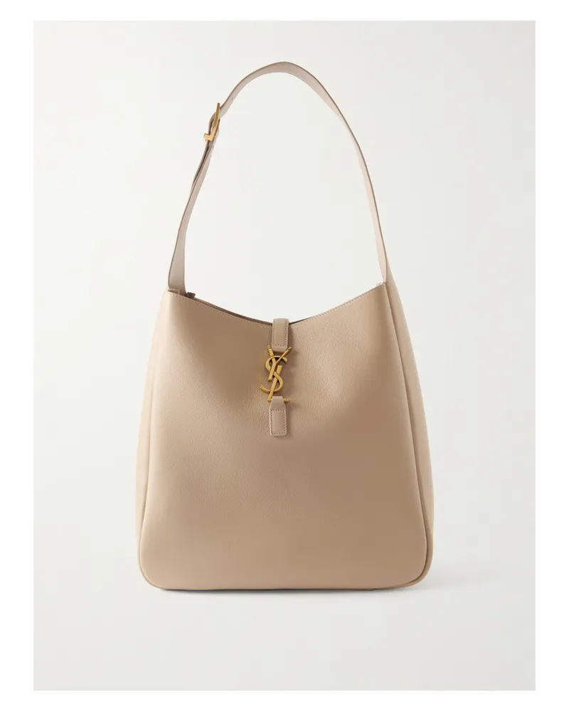 Saint Laurent Le 5 À 7 Leather Shoulder Bag - Gray Gray