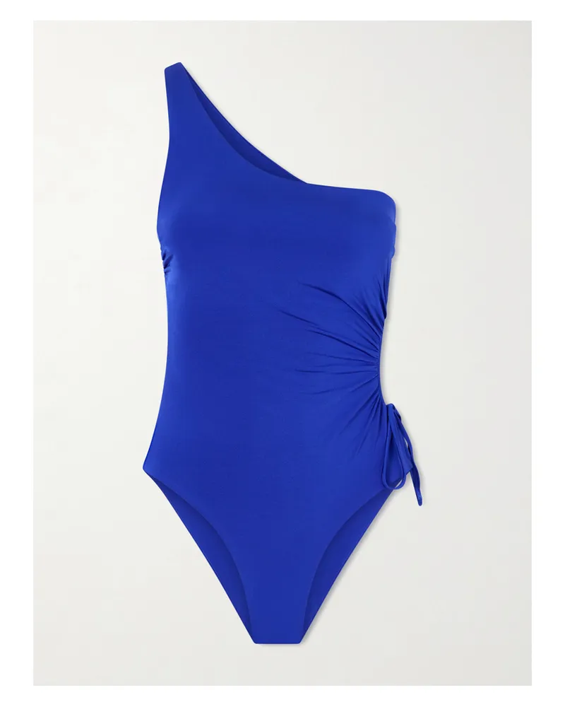 Max Mara Canarie One-shoulder Cutout Swimsuit - Blue Blue