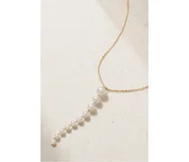 Kette aus 14 Karat  mit Perlen