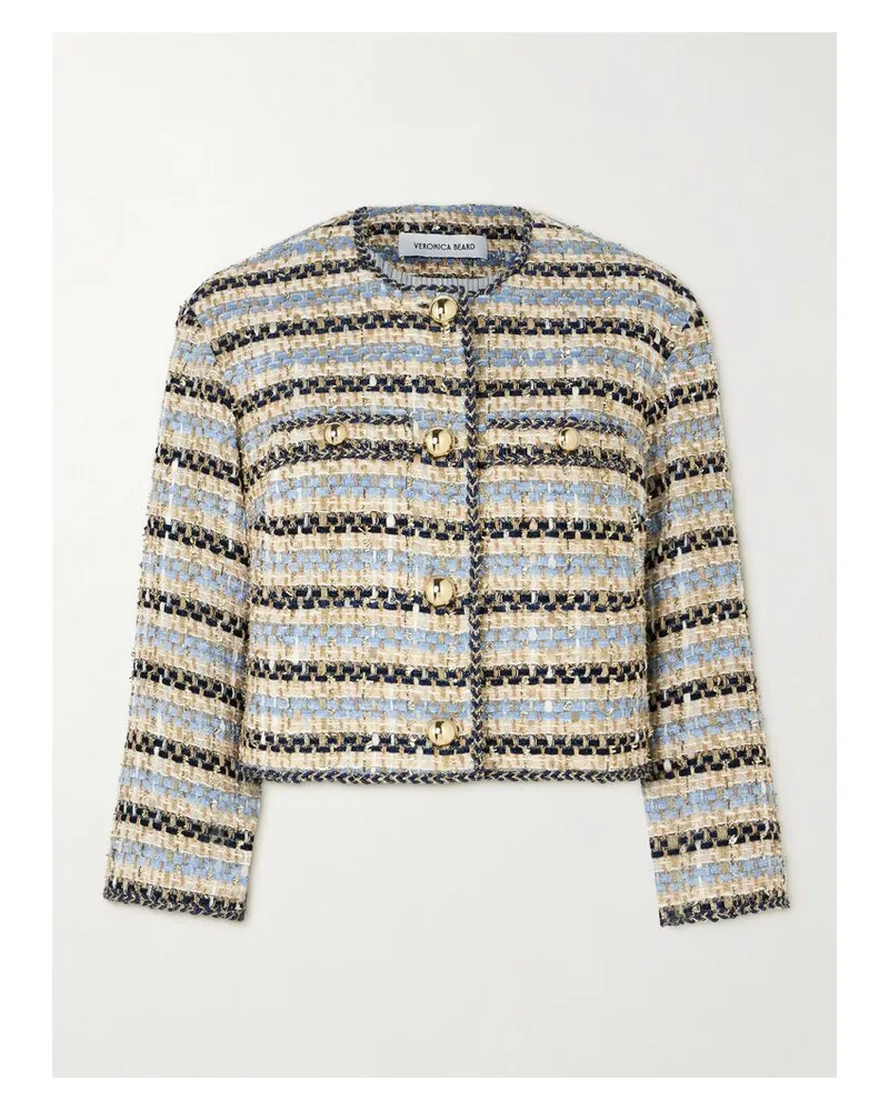 Veronica Beard Jacke Aus Metallic-tweed Mit Verzierungen - Blau Blau