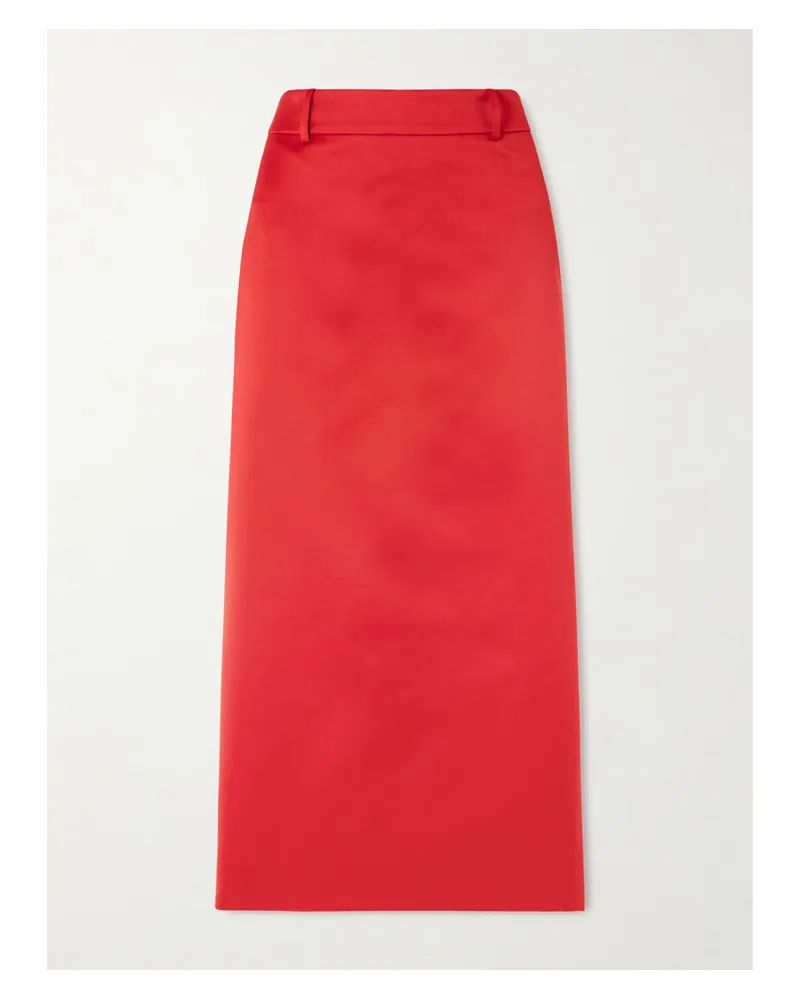 FRANKIE Shop Alrose Midirock Aus Satin - Rot Rot