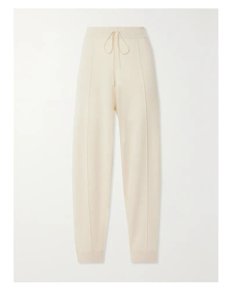 Totême Jogginghose Aus Einer Baumwoll-kaschmirmischung - Ecru Ecru