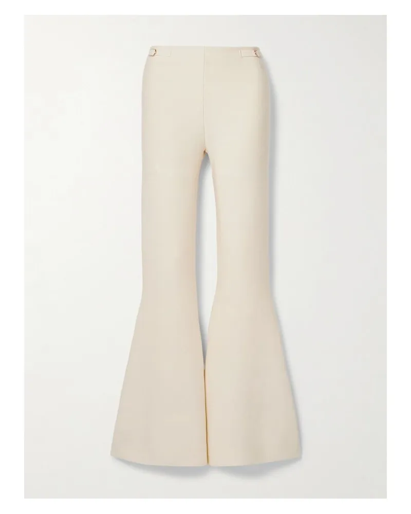 Gabriela Hearst Ayala Schlaghose Aus Strick Aus Einer Woll-kaschmirmischung Mit Verzierungen - Elfenbein Elfenbein