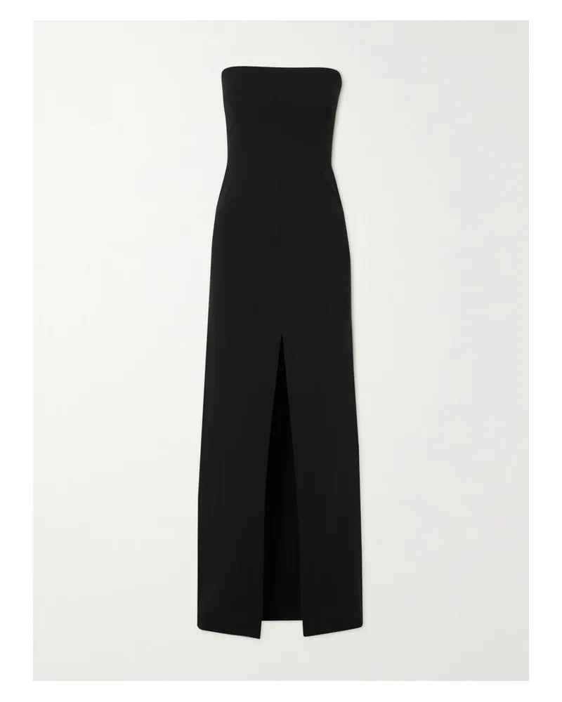Solace London Bysha Trägerloses Maxikleid Aus Stretch-crêpe - Schwarz Schwarz