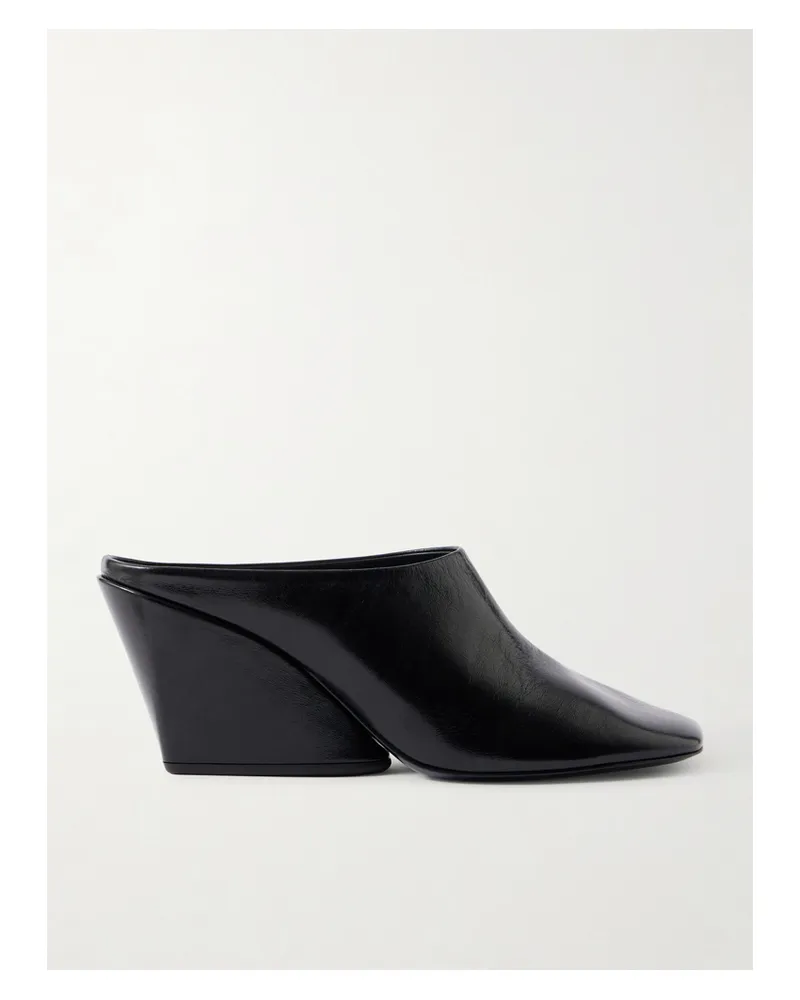 Proenza Schouler Slant Leather Mules - Black Black