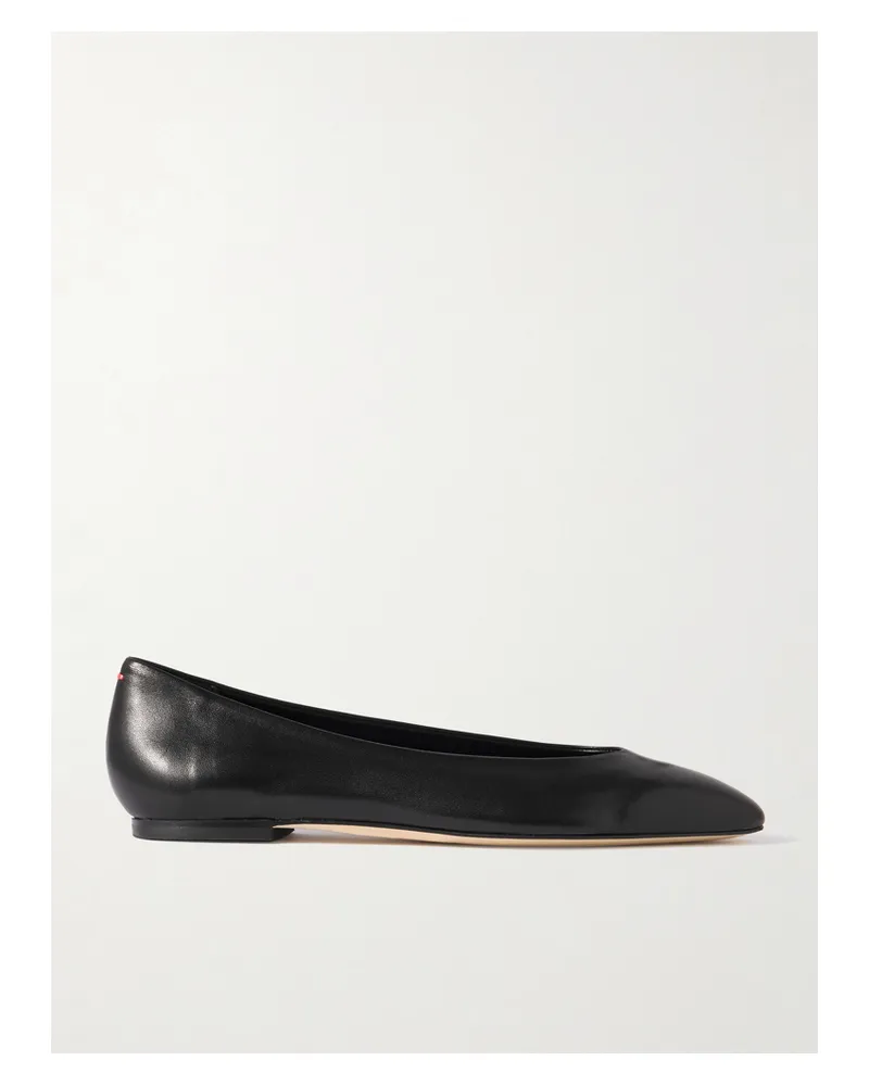 aeyde Ellie Leather Ballet Flats - Black Black
