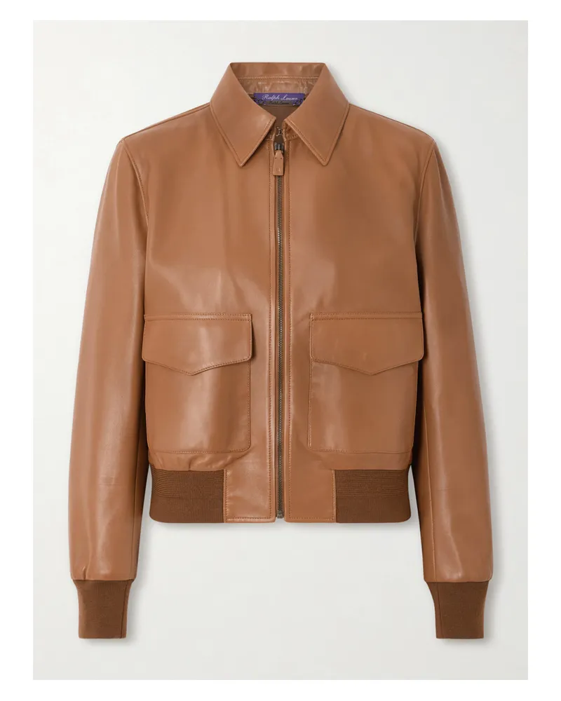 Ralph Lauren Sullivan Leather Jacket - Brown Brown