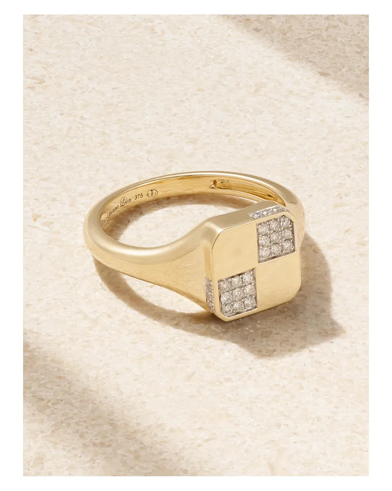 Yvonne Léon Ring Aus 9 Karat Gold Mit Diamanten Gold