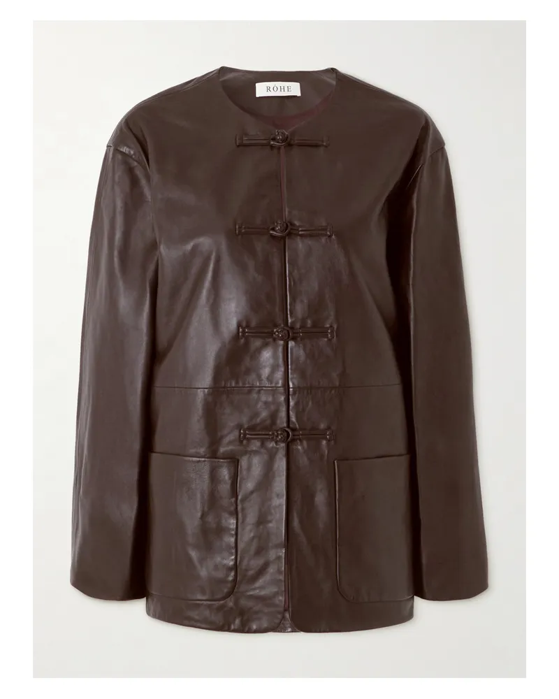 Róhe Lederjacke - Braun Braun
