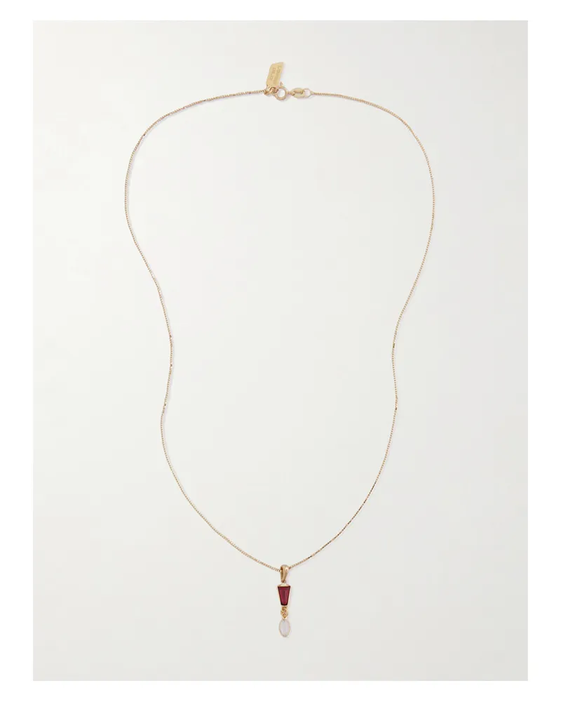 Loren Stewart Carmilla Goldkette Mit Granat Und Topas Gold