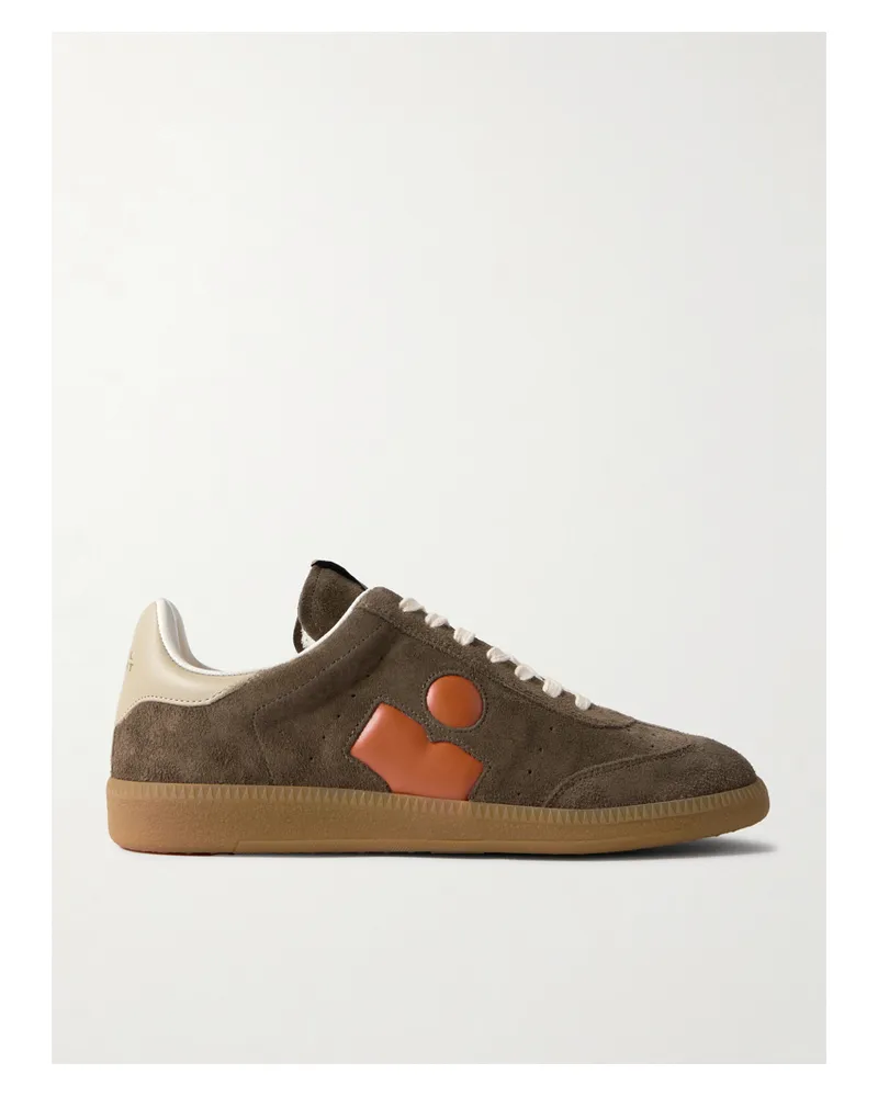 Isabel Marant Bryce Sneakers Aus Veloursleder Mit Lederbesätzen - Braun Braun
