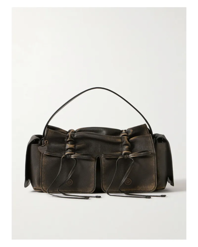Acne Studios Multipocket Leather Shoulder Bag - Brown Brown