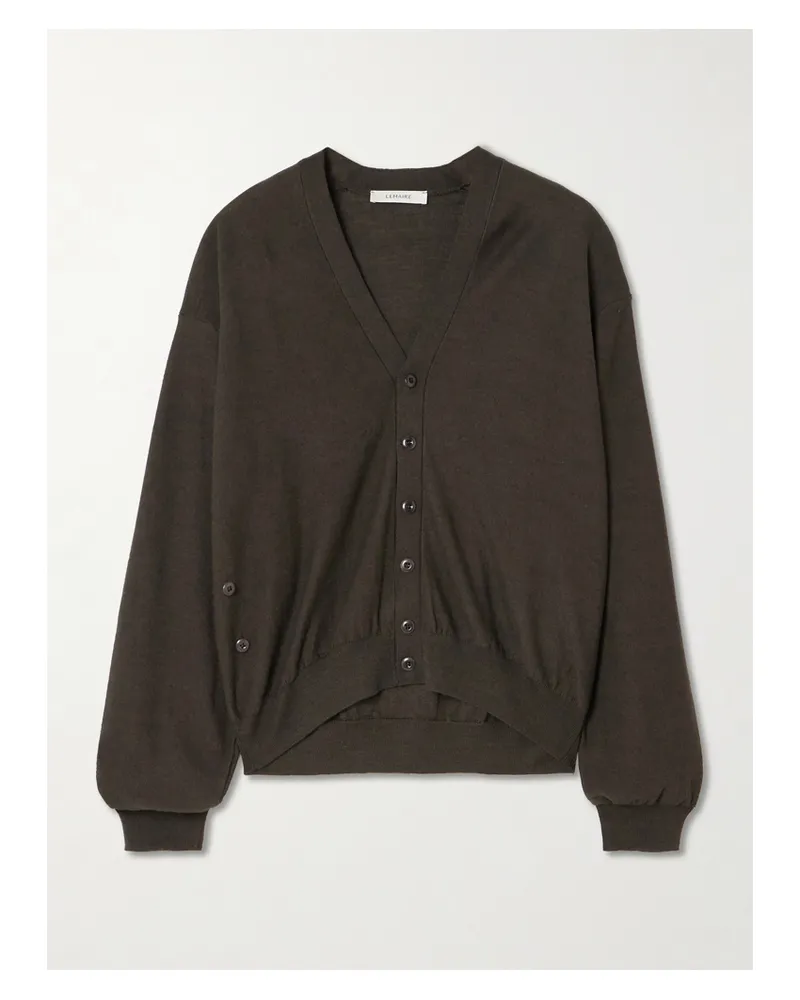 Christophe Lemaire Twisted Wool-blend Cardigan - Brown Brown