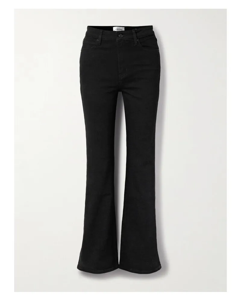 Frame Denim The Arrow Hoch Sitzende Bootcut-jeans - Schwarz Schwarz