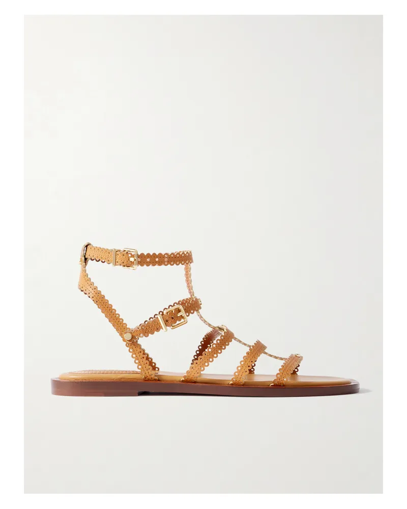 Zimmermann Goldie Sandalen Aus Leder Gold